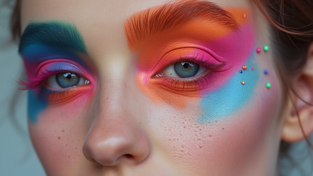 Colorful creative makeup