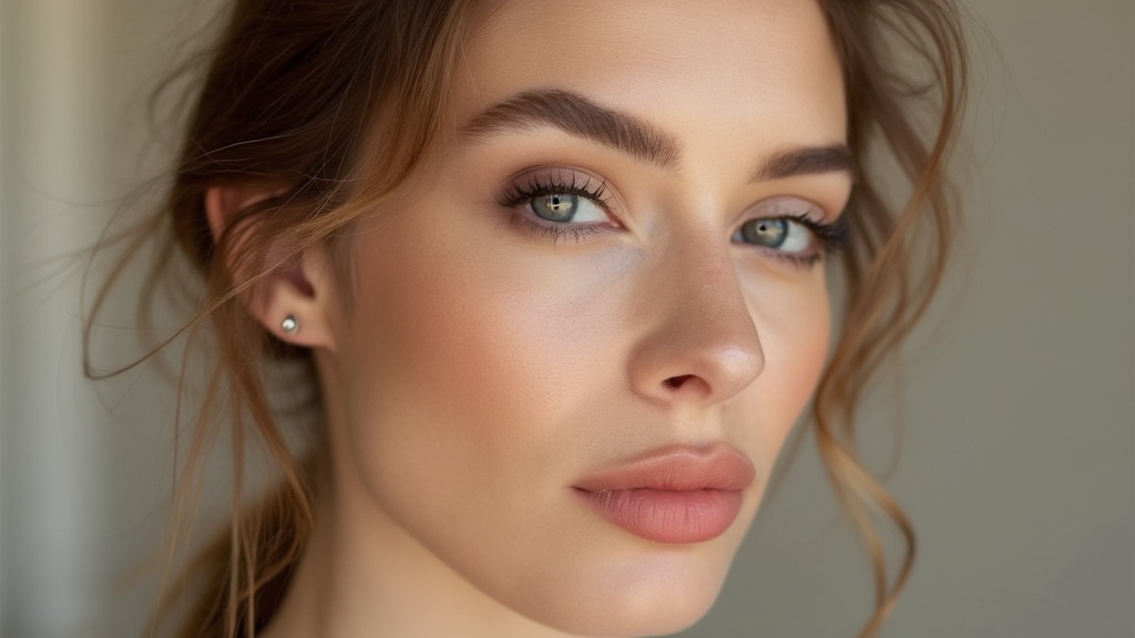 French girl minimal makeup