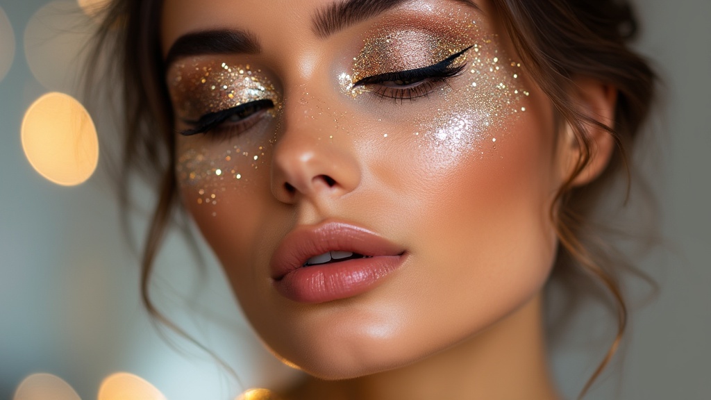 Glitter sparkle makeup