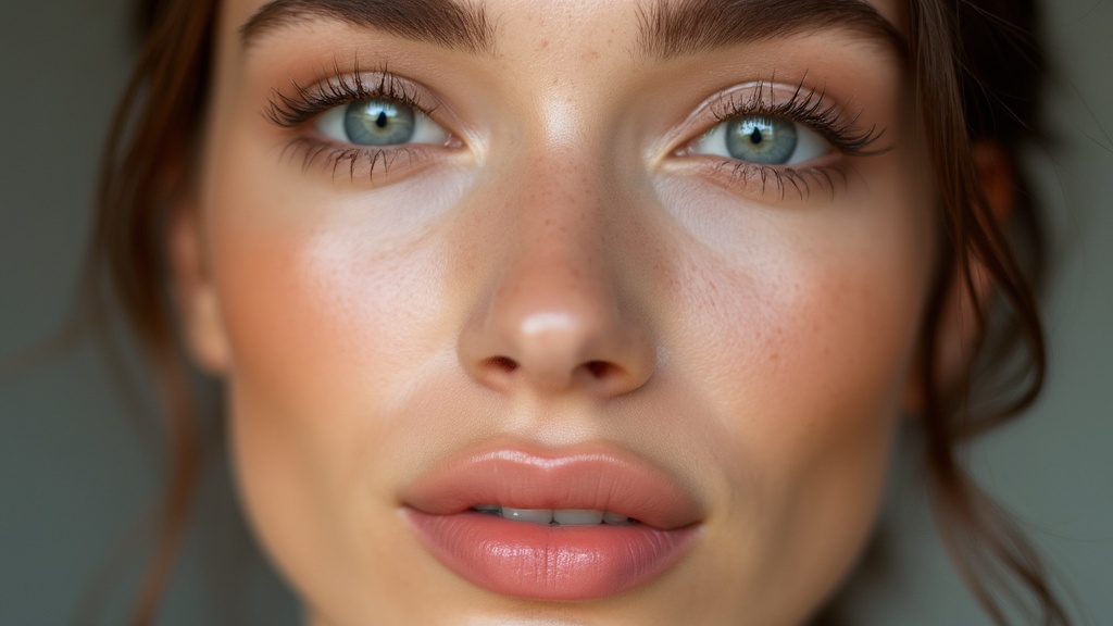 Natural no-makeup look