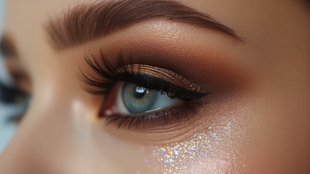 Soft smoky eye look