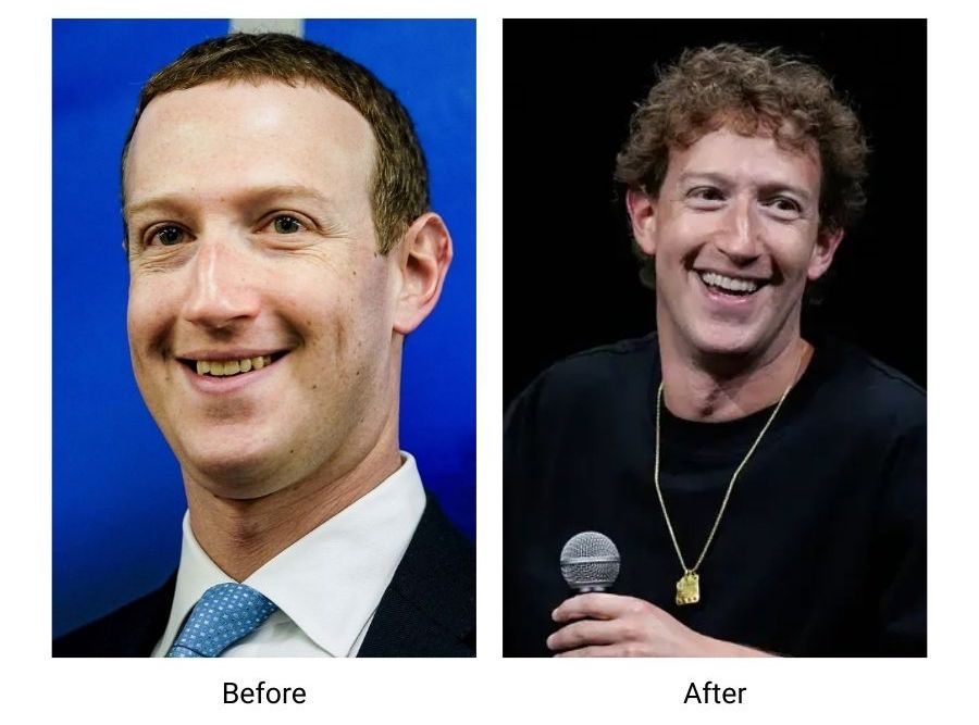 Mark Zuckerberg Before and After