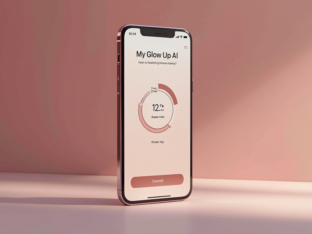 My Glow Up AI App on a smartphone